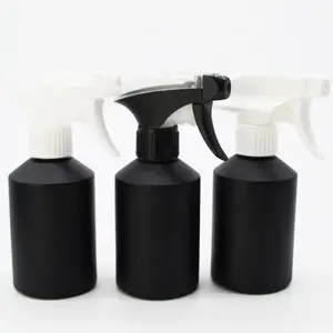 Botella vacía de vidrio negro mate esmerilado, 200ml, con bomba de plástico blanco para loción, venta al por mayor - Product Image 1