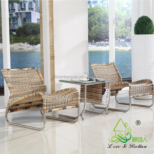 Fauteuil de salon en rotin naturel tissé à <span class=keywords><strong>la</strong></span> main avec repose-pieds pour chambre à coucher et salon - Product Image 2