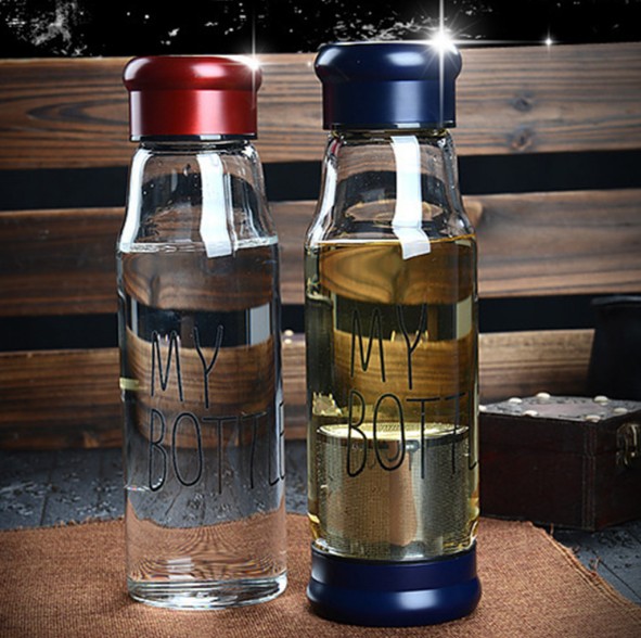 550ml Sleeves Infuser Glass Water My Bottle Portable Water Glass Bottle