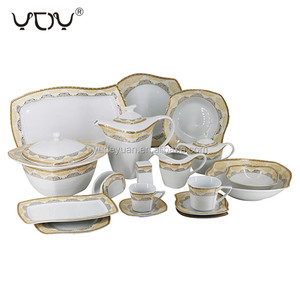 Egypt 66pcs Gold Line Low Bone China <strong>Ceramics</strong> Dinnerware <strong>Set</strong> <strong>Wholesale</strong> Luxury <strong>Dinner</strong> <strong>Set</strong> - Product Image 1