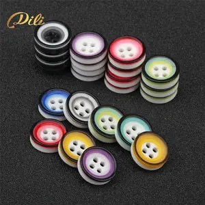 Boutons en résine, 4 trous, 12mm de diamètre, pour vêtements, pour T-shirt, bouton avec logo, 50 pièces