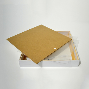Cadres de boîte d'ombre vides personnalisés en bois massif avec fenêtre transparente Boîte en bois Carton de présentation en bois BSCI avec logo personnalisé - Product Image 4