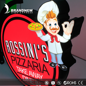 Brandnewsign Pizza Winkel Front Reclame Led Vacuüm Vormen Lichtbak 3d Led Business Teken - Product Image 2