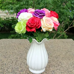 Simulation single rose flower decoration living room wedding flower