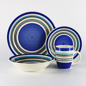 Conjunto de jantar pintado à mão karachi paquistão, 16 peças - Product Image 6