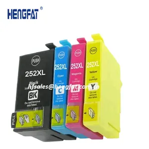 T2521 T2522 T2523 T2524 Dye Ink , Compatible Ink Cartridge T252 T252XL for Printer WF-3620 WF-3640 with Chip