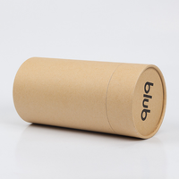 Boîte ronde en papier kraft recyclé faite à la main pour l'emballage des aliments, du thé, du café