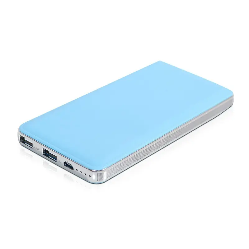 faux leather pocket power bank 10000mah real capacity mobile charger marketing promotional gift USB chargers and power banks