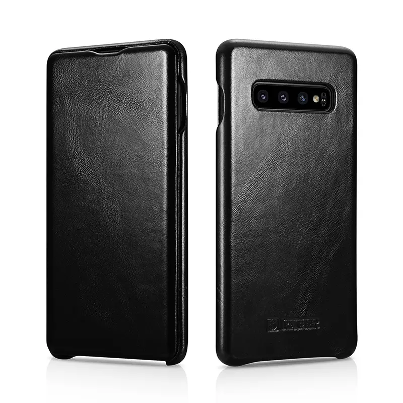 ICARER Real Leather Shockproof Mobile Phone Case for Samsung Galaxy S10 Plus