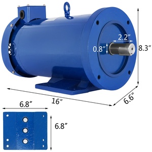 180V DC 모터 1500W 2.0HP 145TC 프레임 1750RPM TEFC 영구 자석 DC 모터