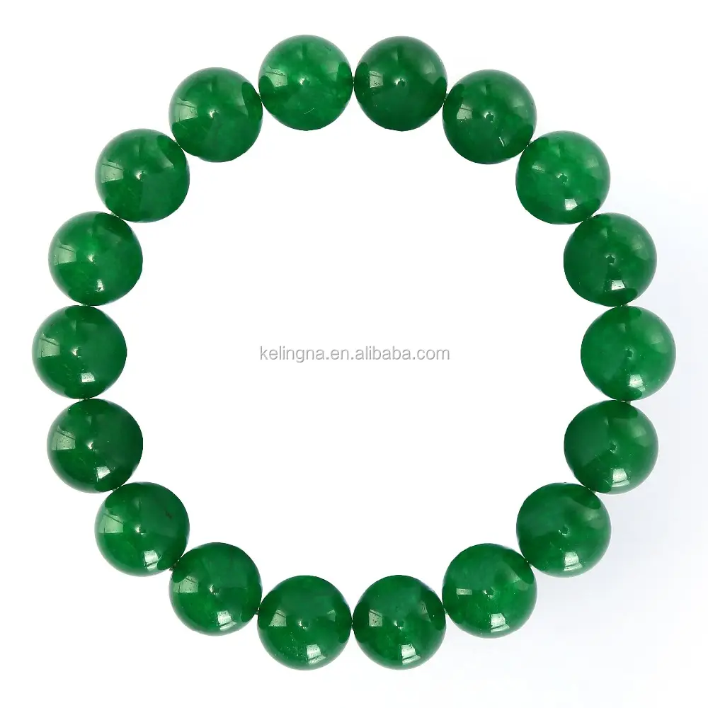 Fashion Bangle 12 mm 8.5 Inch Green Dye Jade Bangle Bracelet Jewelry