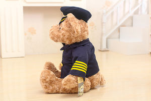 20/30/45/55cm Dễ Thương Đẹp trai tùy chỉnh sang trọng thí điểm/Đội trưởng Gấu Búp bê đồ chơi với mũ hải quân & đồng phục - Product Image 4