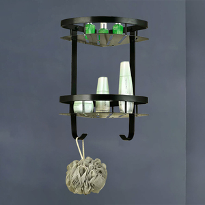 욕실 샤워 코너 선반 블랙 샤워 선반 접착 알루미늄 코너 샤워 캐디 - Product Image 6