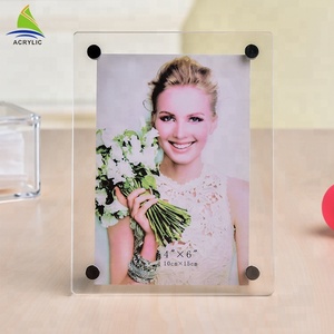 Clear customized acrylic wedding decoration picture photo frame