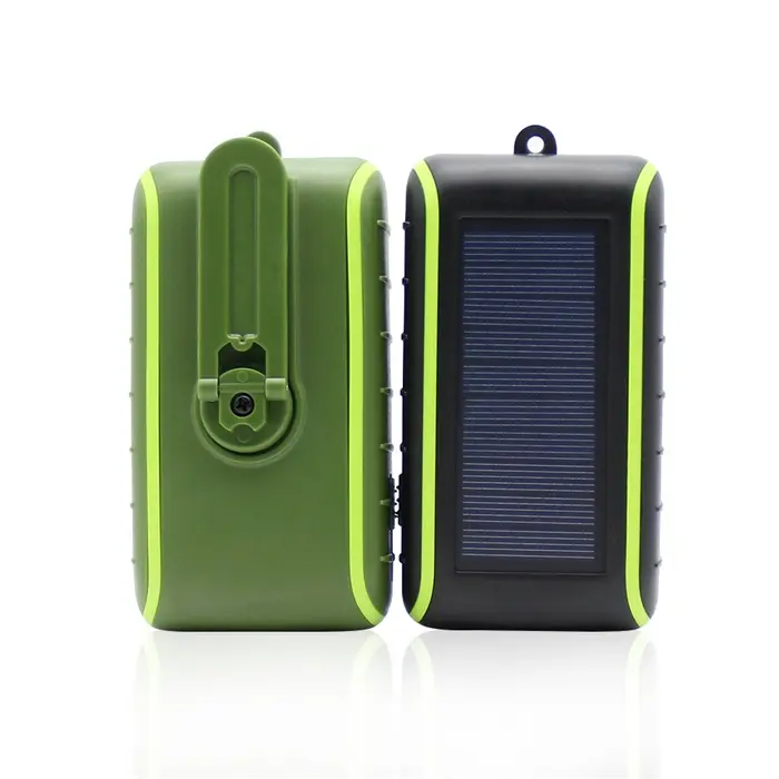 신제품 2019 방수 태양 전원 은행 8000mah 휴대 전화 충전기 배터리 전원 은행 부착 배낭