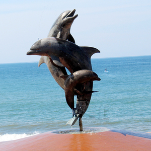 Jardín decorativo mejor y más barato fundido antiguo bronce delfines <span class=keywords><strong>escultura</strong></span> - Product Image 6