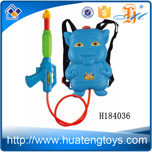 H184036 gros jouet préféré enfants bande dessinée forme <span class=keywords><strong>blue</strong></span> pig pistolet à eau avec sac à dos - Product Image 1