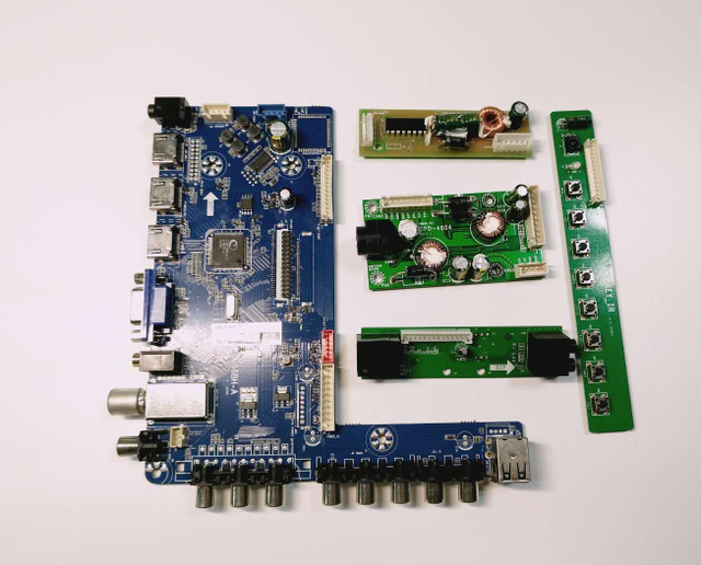 Spare Parts LCD LED TV Settings SKD/CKD Kits 55" HD1080 NTSC Wide Screen Composite A/V OEM Brand Blue/Green Cabinet