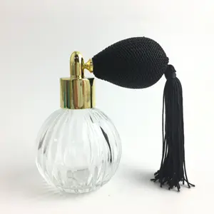 Mode classique Noir D'ampoule Pompe Gland de Pulvérisation Atomiseur De Parfum Vide Bouteille De Parfum