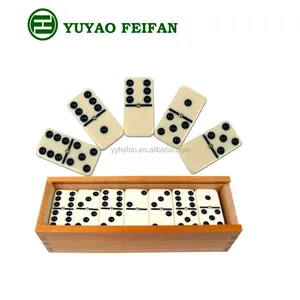 Wooden box double six Domino With Nail,50x25 x10mm