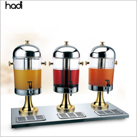 En gros dubai restaurant alimentaire unique presse-agrumes distributeur froid 3 réservoirs distributeur de soda boisson avec de la glace
