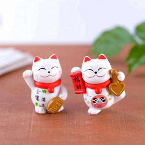 Maneki <span class=keywords><strong>Neko</strong></span> แมวนำโชคตกแต่งสวน,ของตกแต่งภูมิทัศน์ขนาดเล็กสำหรับสวนนางฟ้าจำนวน8ชิ้น - Product Image 5