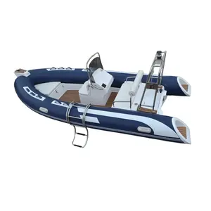 CE rib boat16 英尺深 v型玻璃纤维船体 hypalon 或 pvc管