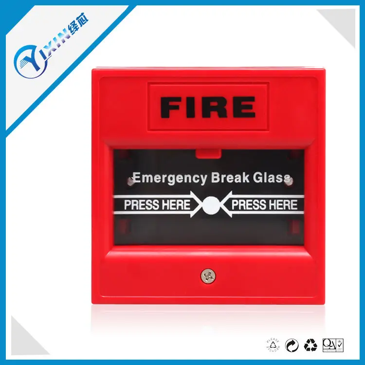 Alarma contra incendios, tipo de cristal, pulsador de emergencia