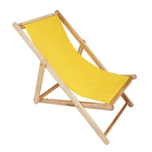 Custom Dimensions Specifications Modern Outdoor Adjustable Reclining Wood Canvas Folding Beach Chair