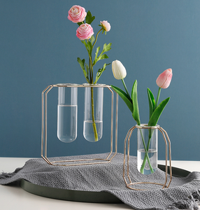 <span class=keywords><strong>Vaso</strong></span> in Vetro Trasparente Economico per Idroponica, Decorazione Casa e Matrimoni, <span class=keywords><strong>con</strong></span> Supporto Oro Rosa - Product Image 4