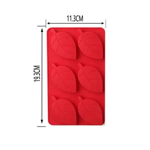 Thực Phẩm Chuyên Nghiệp Lớp Lá Hình Dạng Silicone Ice Cube Khuôn Sô Cô La