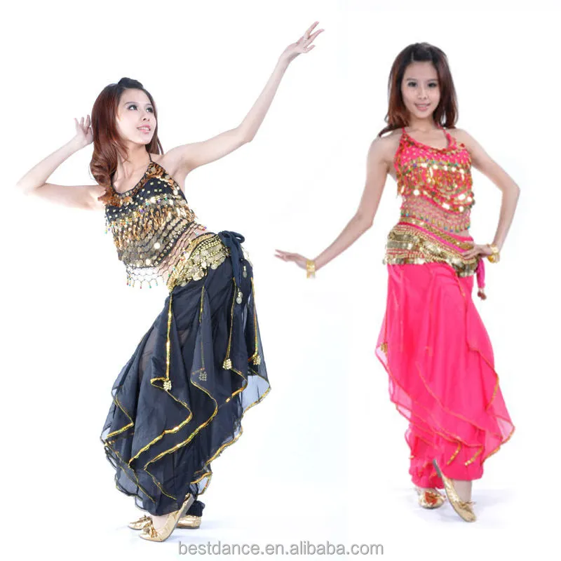 BestDance ชุดกางเกงฮาเร็มสำหรับเต้นรำ,ชุดเครื่องแต่งกายสำหรับระบำหน้าท้องแบบอินเดีย