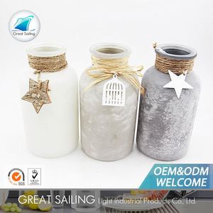 Altos Jarrones De <span class=keywords><strong>Cristal</strong></span> De La Flor Con la Cuerda de Calidad fina Decoración - Product Image 2