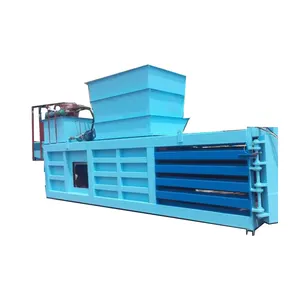 used automatic paper cardboard compactor bagasse car steel wire seaweed waste packing plastic pet balling baler machine