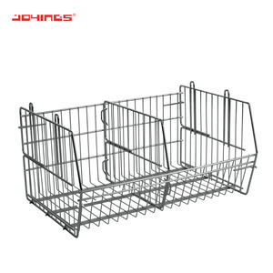 금속 쌓을수 있는 크롬 철사 저장 바구니 - Product Image 2