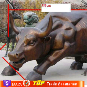 <span class=keywords><strong>Jardin</strong></span> paysage <span class=keywords><strong>conception</strong></span> cuivre Réaliste vie taille bull statue pour vente - Product Image 4