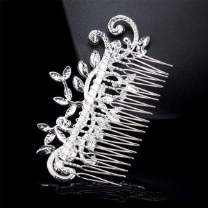 Populaire Nouveau Clair Accessoires Rhodium Placage Strass Mariage <span class=keywords><strong>Peigne</strong></span> À Cheveux De Mariée Perle <span class=keywords><strong>Peigne</strong></span> À Cheveux - Product Image 4