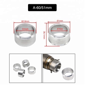 Adaptateur universel pour tuyau d'échappement de <span class=keywords><strong>moto</strong></span> en acier doux de 60 mm à 51 mm à 38 mm pour convertisseur réducteur connecteur <span class=keywords><strong>tube</strong></span> - Product Image 3