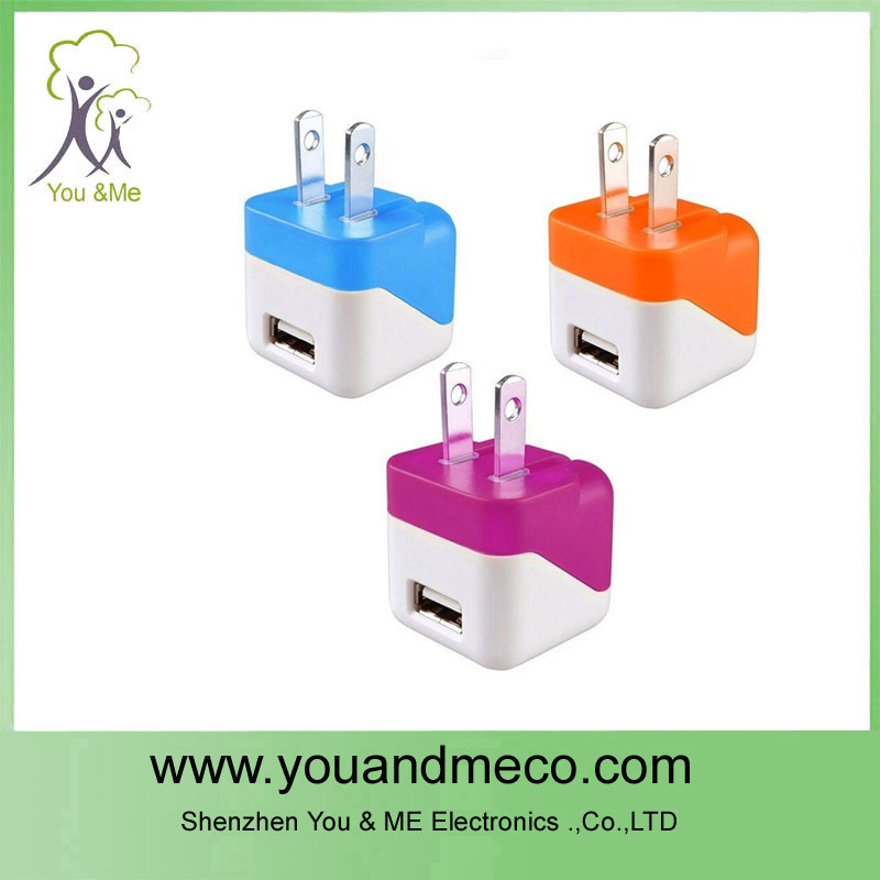 Colorful US plug 5 v 2a usb wall charger accueil plat usb chargeur mural