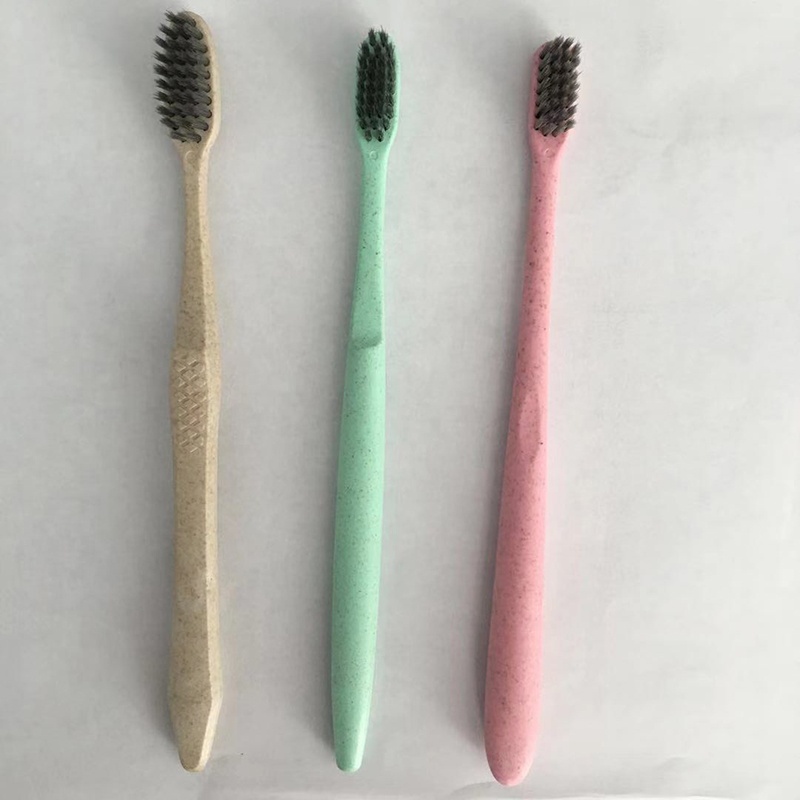 Jiangsu Yangzhou Hotel amenities biodegradable wheat straw toothbrush with high quality