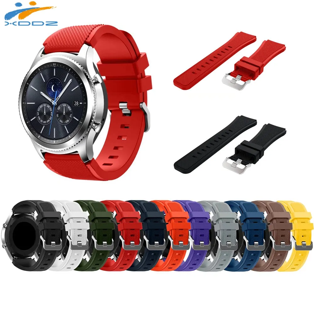 XDDZ-2019 For Samsung Gear S3 Frontier/Classic/Galaxy watch 46mm Silicon Sport Band-Smartwatch Bandwidth 22mm