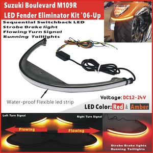 Kit de Barra de Luces LED para Guardabarros ZJMOTO, Luz Trasera, Intermitentes de Freno para Suzuki <span class=keywords><strong>Boulevard</strong></span> M109R / M90 2006 en Adelante - Product Image 3