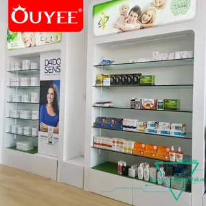 Fábrica de Guangzhou mesa de exhibición escaparate tienda de farmacia se farmacia equipo venta