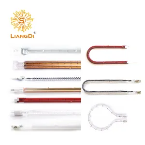 Long lifespan shortwave ruby infrared lamp quartz heating element 110V