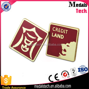 China excelente calidad chapados en <span class=keywords><strong>oro</strong></span> rectángulo de los hombres vestido insignia de pin de solapa - Product Image 2