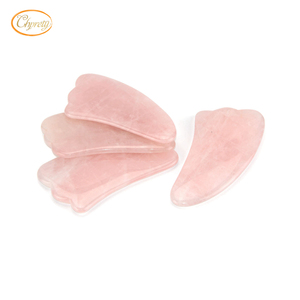 Trend China gutes Großhandel-Rosenquarz-Stein-Jade-Roller Gua Sha-Set für Gesicht Nacken Auge Fuß und Körper-Massagegerät - Product Image 5