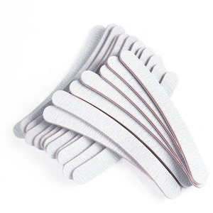 1 adet küçük tırnak törpüsü s çift Mini tampon zımpara 100/180 tek kullanımlık manikür araçları ay şekli kırmızı iç tırnak törpüsü toptan - Product Image 1