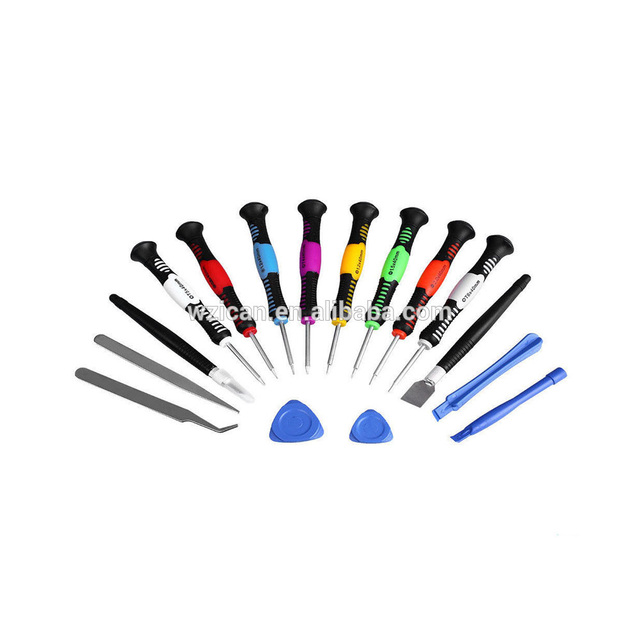 Mobile Phone Repair Tool Kit 16 in 1 Torx Screwdriver Set with Plain Finish and Rubber Handle for IPhone/iPod/iPad