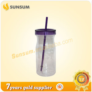 Disponible 22 oz vaso desechable de plástico transparente con tapa y paja - Product Image 1