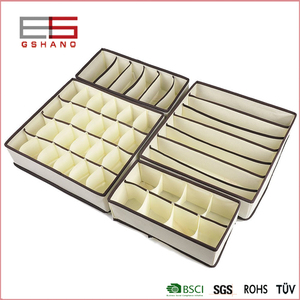 Large Capacity Combination Bins Foldable Storage Boxes 4 Pieces <strong>Drawer</strong> Organizer Closet Dresser Underbed <strong>Dividers</strong> <strong>for</strong> Clothing - Product Image 2